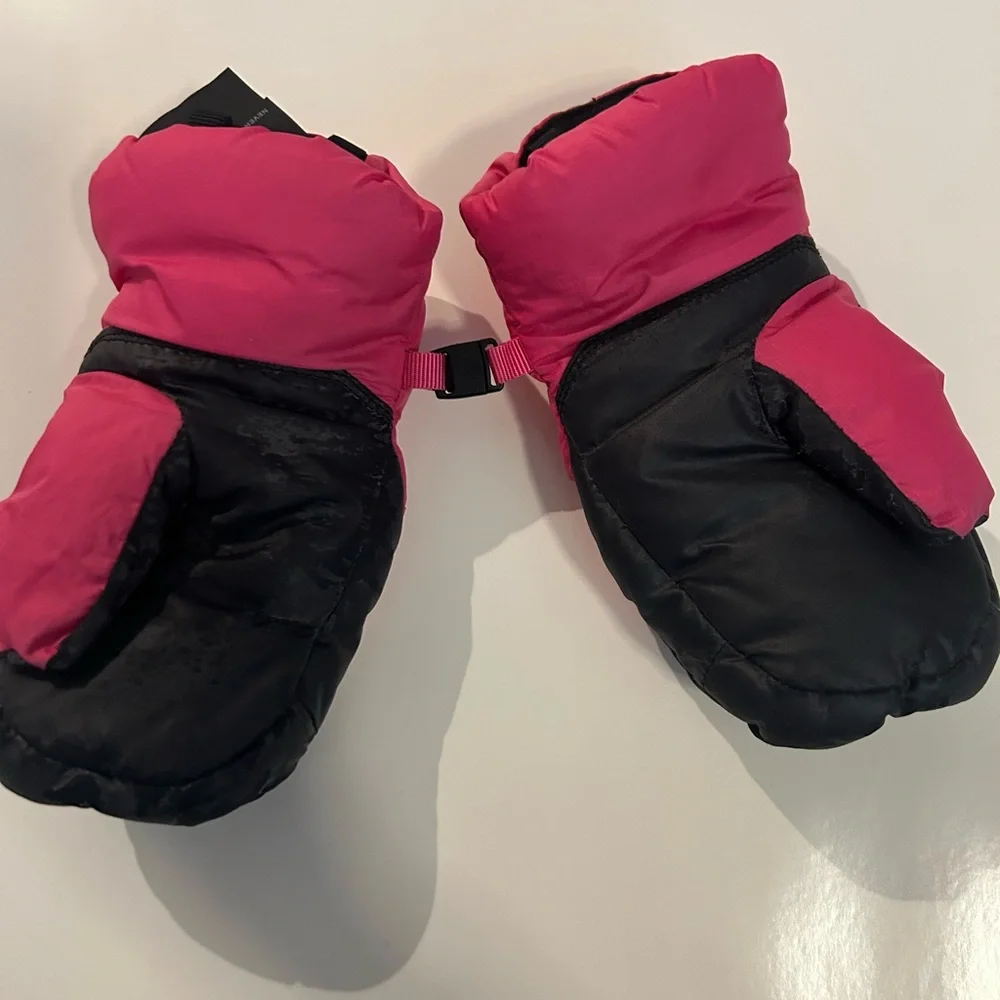 The North Face Kids' Fuchsia and Black Mittens